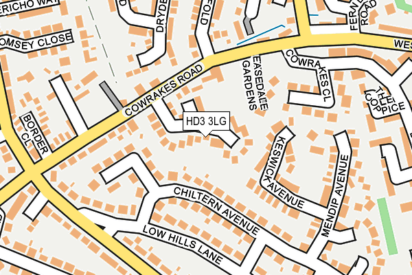 HD3 3LG map - OS OpenMap – Local (Ordnance Survey)