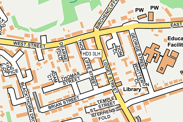 HD3 3LH map - OS OpenMap – Local (Ordnance Survey)