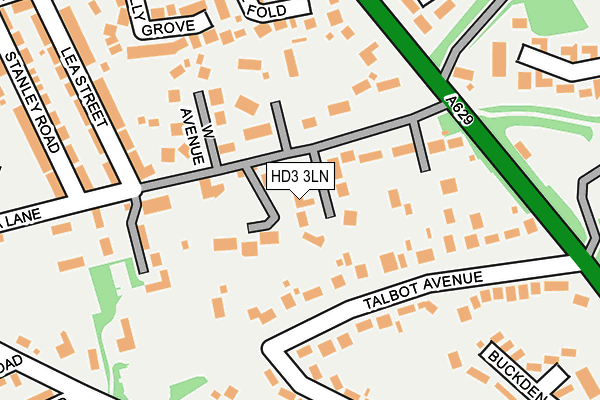 HD3 3LN map - OS OpenMap – Local (Ordnance Survey)
