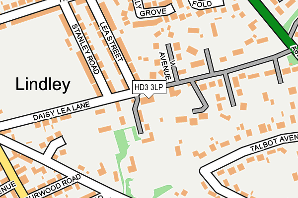 HD3 3LP map - OS OpenMap – Local (Ordnance Survey)