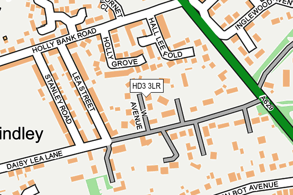 HD3 3LR map - OS OpenMap – Local (Ordnance Survey)