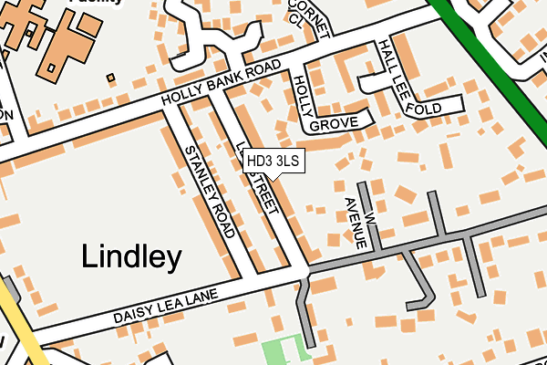 HD3 3LS map - OS OpenMap – Local (Ordnance Survey)