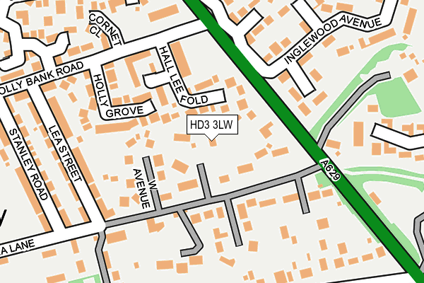 HD3 3LW map - OS OpenMap – Local (Ordnance Survey)