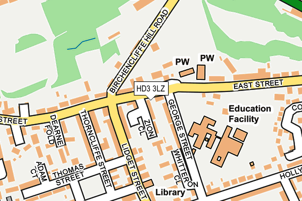 HD3 3LZ map - OS OpenMap – Local (Ordnance Survey)