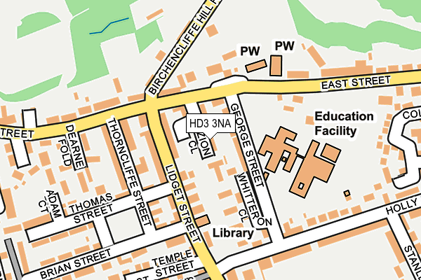 HD3 3NA map - OS OpenMap – Local (Ordnance Survey)