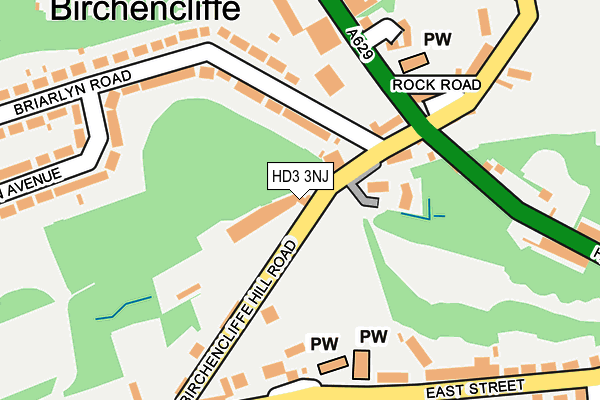 HD3 3NJ map - OS OpenMap – Local (Ordnance Survey)