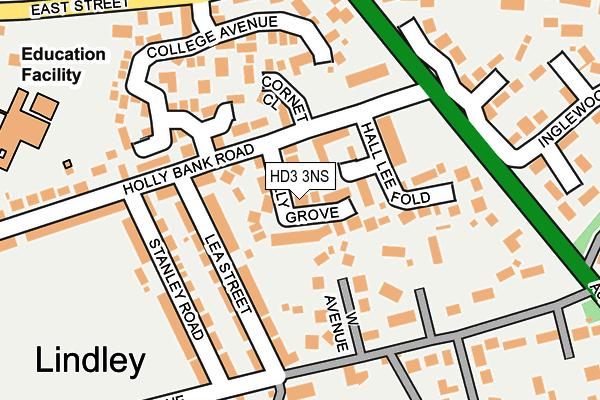 HD3 3NS map - OS OpenMap – Local (Ordnance Survey)