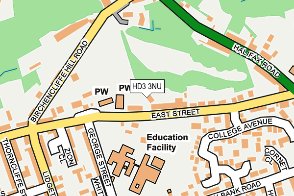 HD3 3NU map - OS OpenMap – Local (Ordnance Survey)