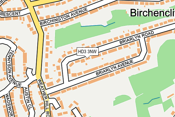 HD3 3NW map - OS OpenMap – Local (Ordnance Survey)