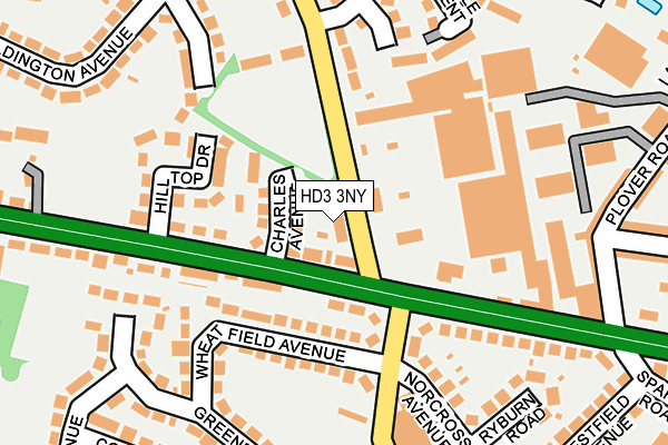 HD3 3NY map - OS OpenMap – Local (Ordnance Survey)