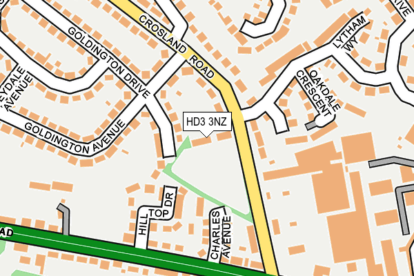 HD3 3NZ map - OS OpenMap – Local (Ordnance Survey)