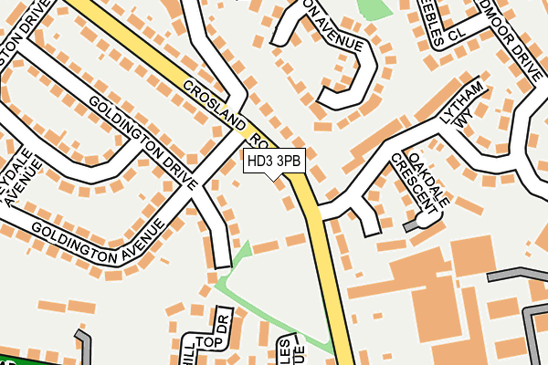 HD3 3PB map - OS OpenMap – Local (Ordnance Survey)