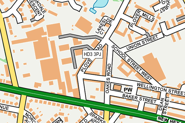 HD3 3PJ map - OS OpenMap – Local (Ordnance Survey)