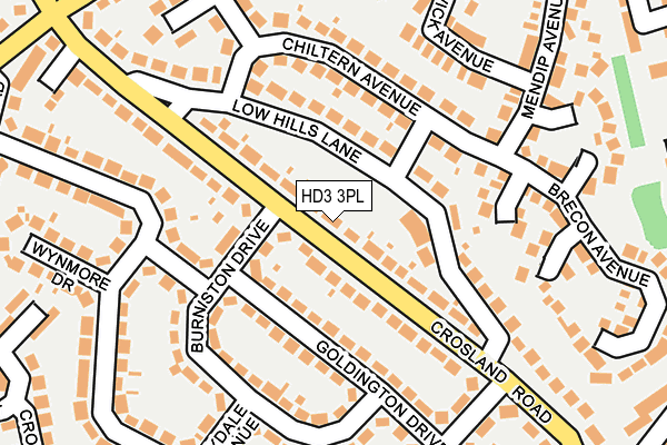 HD3 3PL map - OS OpenMap – Local (Ordnance Survey)