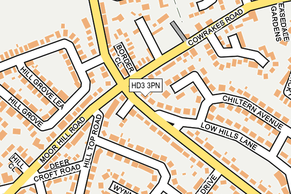 HD3 3PN map - OS OpenMap – Local (Ordnance Survey)