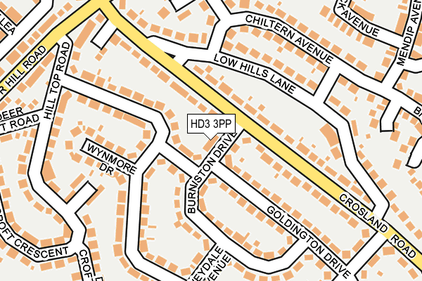 HD3 3PP map - OS OpenMap – Local (Ordnance Survey)