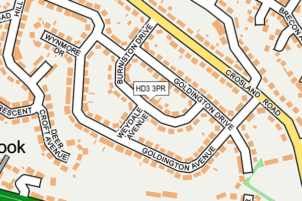 HD3 3PR map - OS OpenMap – Local (Ordnance Survey)