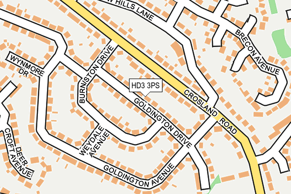 HD3 3PS map - OS OpenMap – Local (Ordnance Survey)