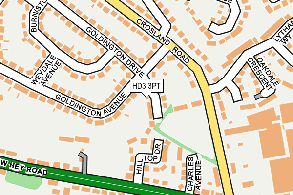 HD3 3PT map - OS OpenMap – Local (Ordnance Survey)