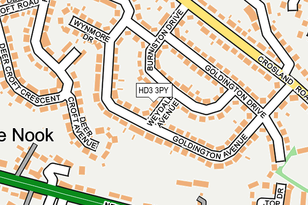 HD3 3PY map - OS OpenMap – Local (Ordnance Survey)