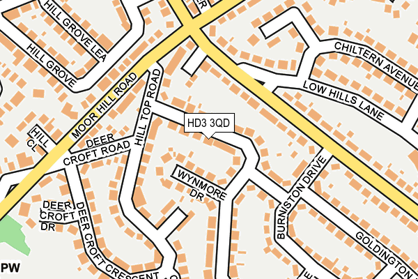HD3 3QD map - OS OpenMap – Local (Ordnance Survey)