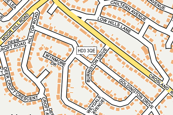 HD3 3QE map - OS OpenMap – Local (Ordnance Survey)