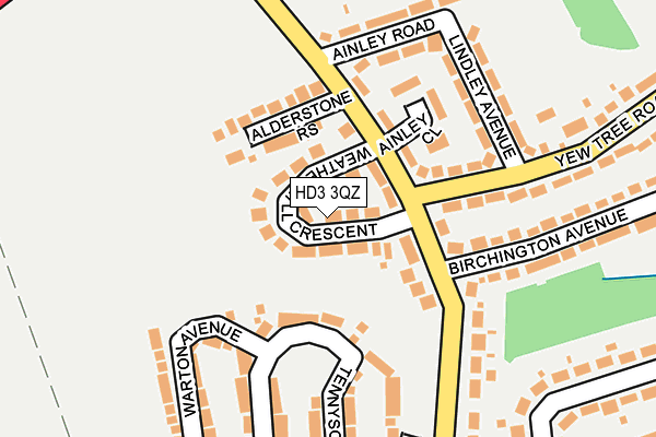 HD3 3QZ map - OS OpenMap – Local (Ordnance Survey)