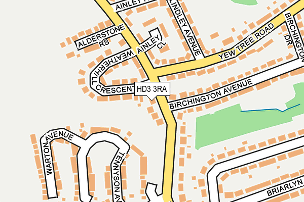 HD3 3RA map - OS OpenMap – Local (Ordnance Survey)