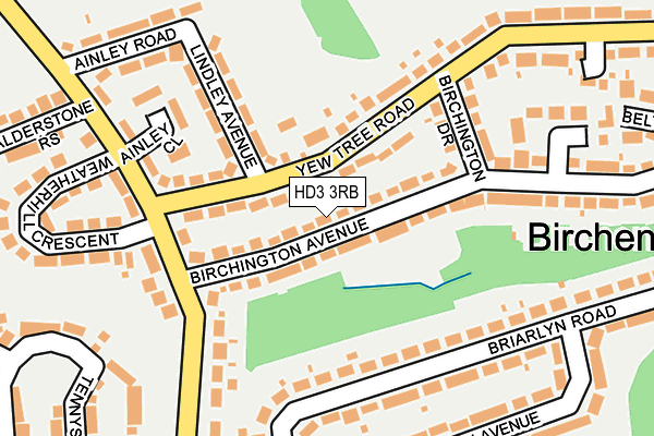 HD3 3RB map - OS OpenMap – Local (Ordnance Survey)