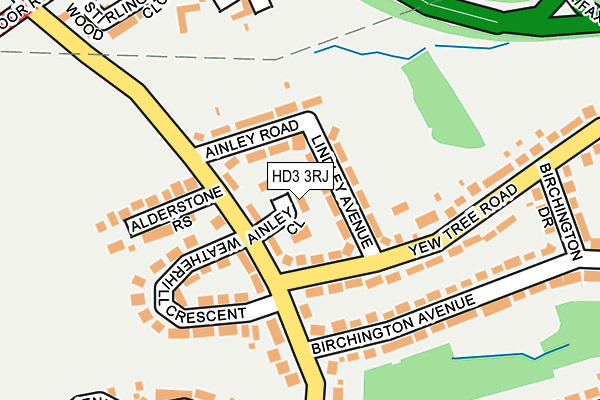 HD3 3RJ map - OS OpenMap – Local (Ordnance Survey)