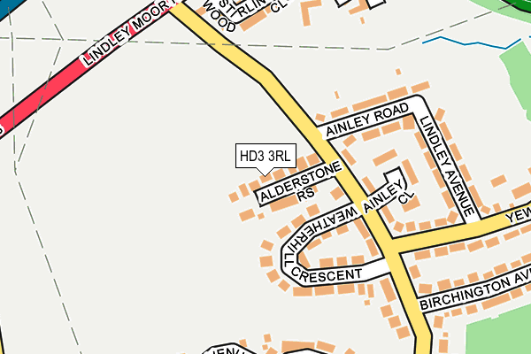 HD3 3RL map - OS OpenMap – Local (Ordnance Survey)