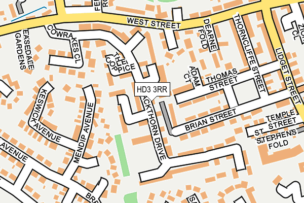 HD3 3RR map - OS OpenMap – Local (Ordnance Survey)