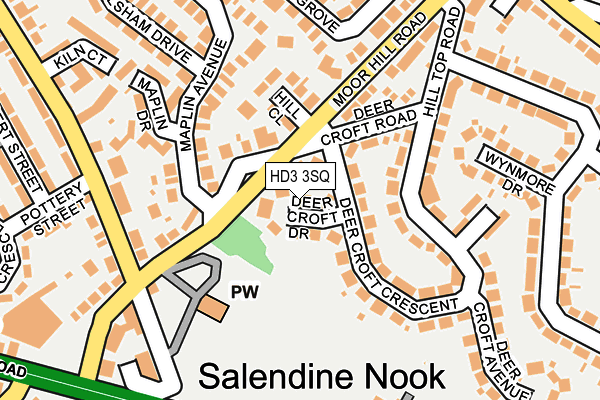 HD3 3SQ map - OS OpenMap – Local (Ordnance Survey)