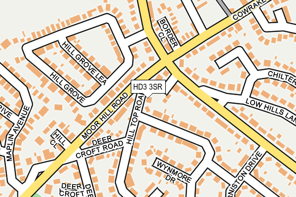 HD3 3SR map - OS OpenMap – Local (Ordnance Survey)