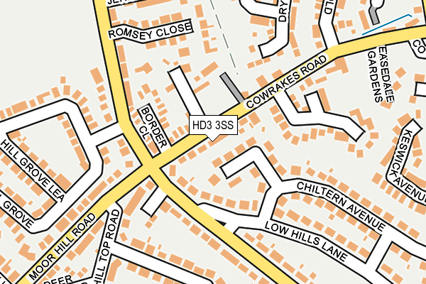 HD3 3SS map - OS OpenMap – Local (Ordnance Survey)
