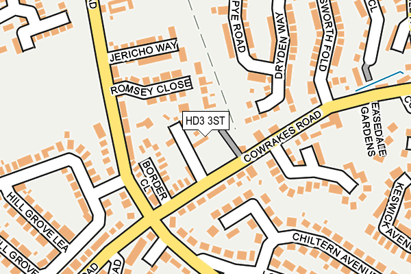 HD3 3ST map - OS OpenMap – Local (Ordnance Survey)