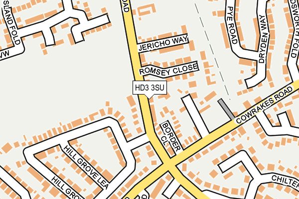 HD3 3SU map - OS OpenMap – Local (Ordnance Survey)