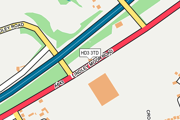 HD3 3TD map - OS OpenMap – Local (Ordnance Survey)