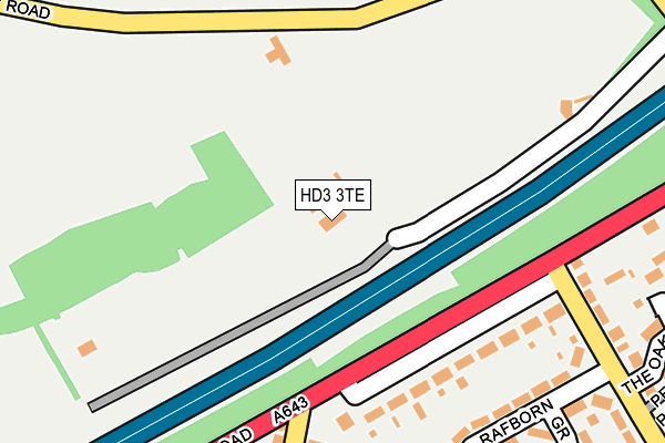 HD3 3TE map - OS OpenMap – Local (Ordnance Survey)