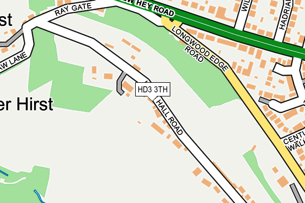 HD3 3TH map - OS OpenMap – Local (Ordnance Survey)
