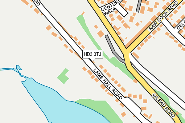 HD3 3TJ map - OS OpenMap – Local (Ordnance Survey)