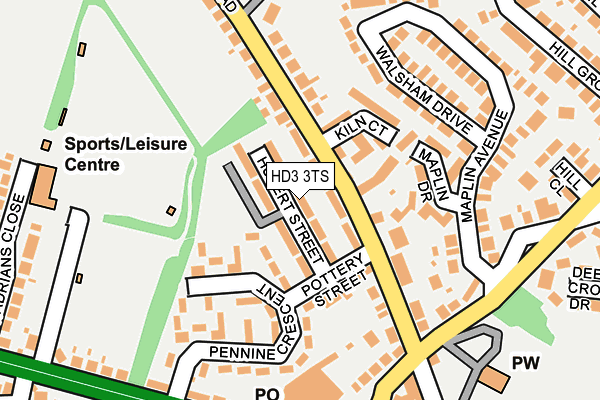 HD3 3TS map - OS OpenMap – Local (Ordnance Survey)