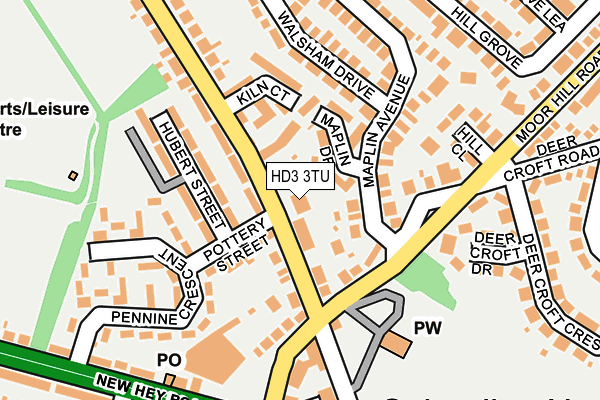 HD3 3TU map - OS OpenMap – Local (Ordnance Survey)