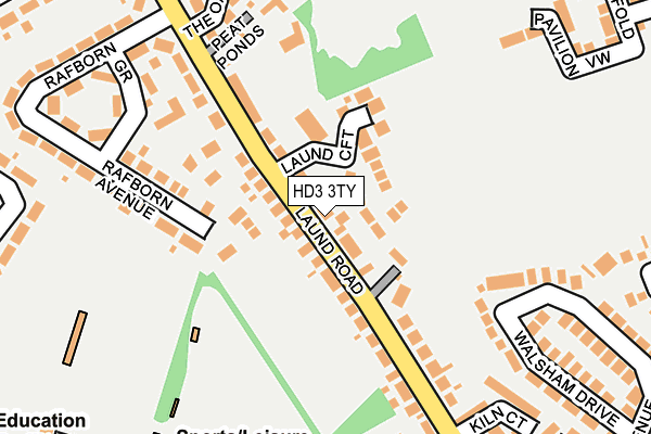 HD3 3TY map - OS OpenMap – Local (Ordnance Survey)