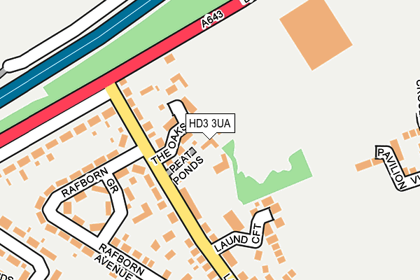 HD3 3UA map - OS OpenMap – Local (Ordnance Survey)