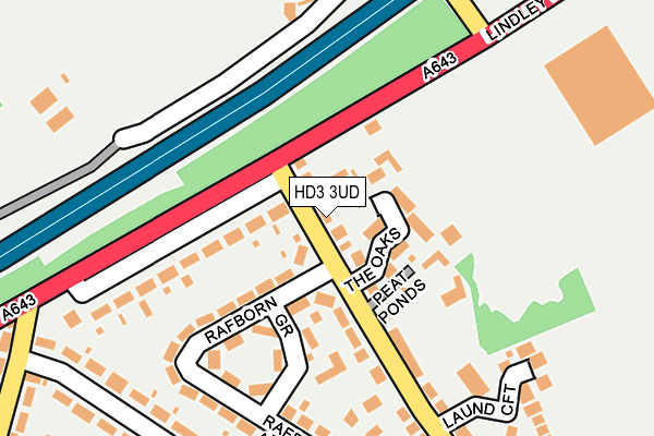 HD3 3UD map - OS OpenMap – Local (Ordnance Survey)