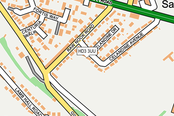 HD3 3UU map - OS OpenMap – Local (Ordnance Survey)