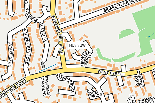 HD3 3UW map - OS OpenMap – Local (Ordnance Survey)