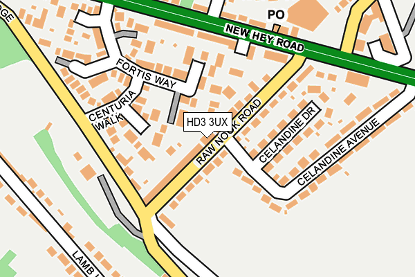 HD3 3UX map - OS OpenMap – Local (Ordnance Survey)