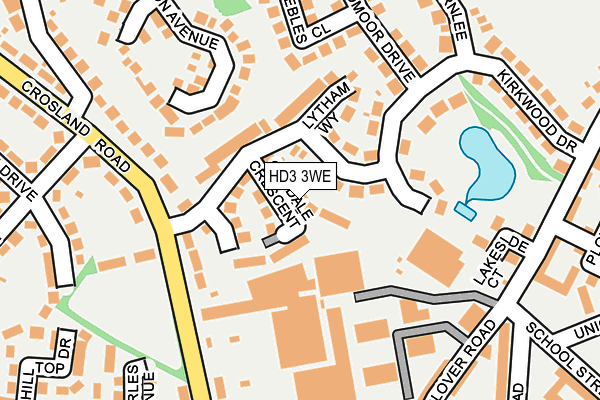 HD3 3WE map - OS OpenMap – Local (Ordnance Survey)
